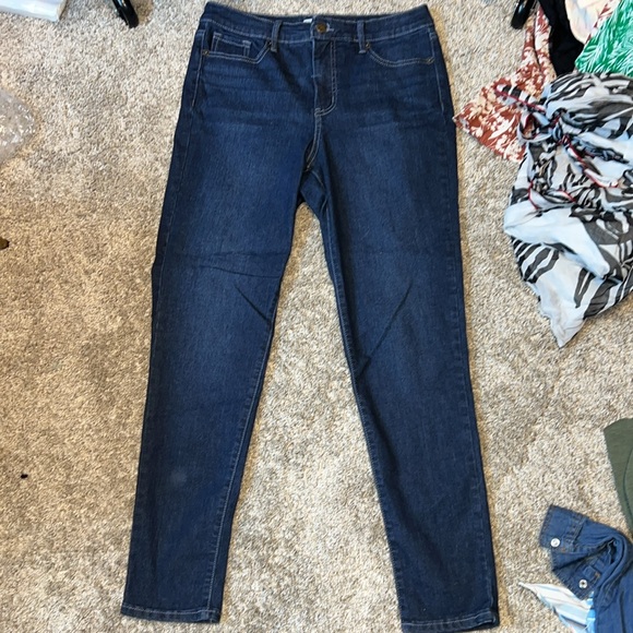 Jessica Simpson high rise skinny dark wash jean size 8 - Picture 1 of 7